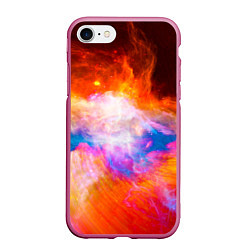Чехол iPhone 7/8 матовый Space, цвет: 3D-малиновый