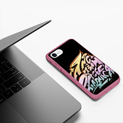 Чехол iPhone 7/8 матовый Я не обязан тебе нравиться, цвет: 3D-малиновый — фото 2
