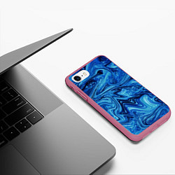 Чехол iPhone 7/8 матовый Водоворот, цвет: 3D-малиновый — фото 2