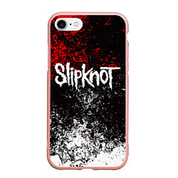 Чехол iPhone 7/8 матовый SLIPKNOT, цвет: 3D-светло-розовый