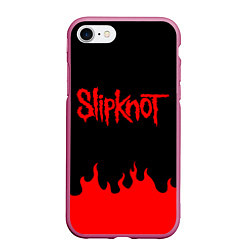 Чехол iPhone 7/8 матовый SLIPKNOT, цвет: 3D-малиновый