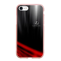 Чехол iPhone 7/8 матовый LEXUS, цвет: 3D-светло-розовый