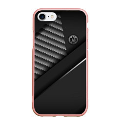 Чехол iPhone 7/8 матовый FC Borussia, цвет: 3D-светло-розовый