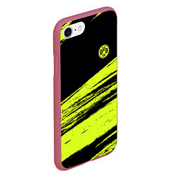 Чехол iPhone 7/8 матовый FC Borussia, цвет: 3D-малиновый — фото 2