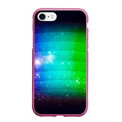 Чехол iPhone 7/8 матовый Space, цвет: 3D-малиновый