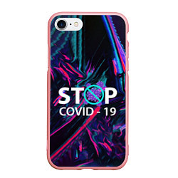 Чехол iPhone 7/8 матовый Стоп covid-19, цвет: 3D-баблгам