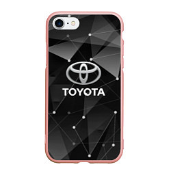 Чехол iPhone 7/8 матовый TOYOTA, цвет: 3D-светло-розовый