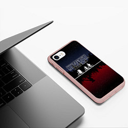 Чехол iPhone 7/8 матовый Очень странные дела, цвет: 3D-светло-розовый — фото 2