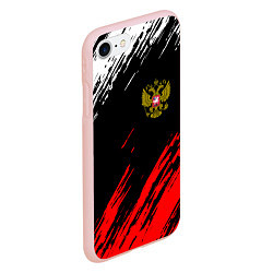 Чехол iPhone 7/8 матовый РОССИЯ, цвет: 3D-светло-розовый — фото 2