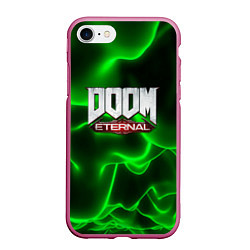 Чехол iPhone 7/8 матовый DOOM ETERNAL, цвет: 3D-малиновый