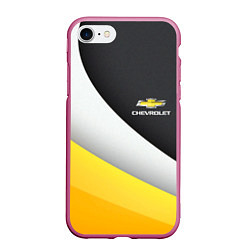 Чехол iPhone 7/8 матовый CHEVROLET, цвет: 3D-малиновый