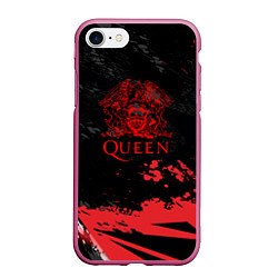 Чехол iPhone 7/8 матовый Queen, цвет: 3D-малиновый