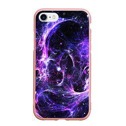 Чехол iPhone 7/8 матовый SPACE, цвет: 3D-светло-розовый