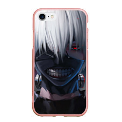 Чехол iPhone 7/8 матовый TOKYO GHOUL, цвет: 3D-светло-розовый