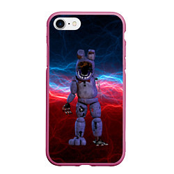Чехол iPhone 7/8 матовый Five Nights At Freddys, цвет: 3D-малиновый