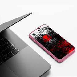 Чехол iPhone 7/8 матовый Predator, цвет: 3D-малиновый — фото 2