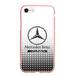 Чехол iPhone 7/8 матовый Mercedes-Benz, цвет: 3D-светло-розовый