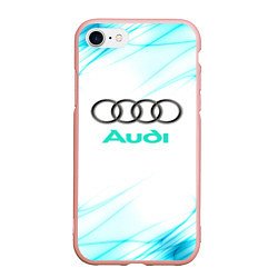 Чехол iPhone 7/8 матовый Audi, цвет: 3D-светло-розовый