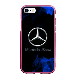 Чехол iPhone 7/8 матовый Mercedes, цвет: 3D-малиновый