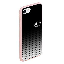 Чехол iPhone 7/8 матовый Subaru, цвет: 3D-светло-розовый — фото 2