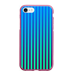 Чехол iPhone 7/8 матовый Пикси полосы, цвет: 3D-малиновый