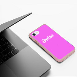 Чехол iPhone 7/8 матовый Barbie, цвет: 3D-светло-розовый — фото 2