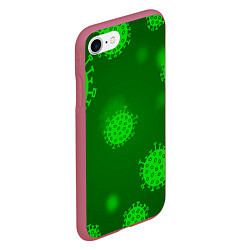 Чехол iPhone 7/8 матовый CORONA-19, цвет: 3D-малиновый — фото 2
