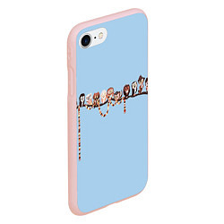 Чехол iPhone 7/8 матовый Совы на ветке, цвет: 3D-светло-розовый — фото 2
