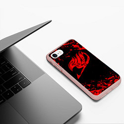 Чехол iPhone 7/8 матовый Fairy Tail 3, цвет: 3D-светло-розовый — фото 2