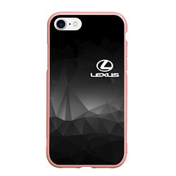 Чехол iPhone 7/8 матовый LEXUS, цвет: 3D-светло-розовый