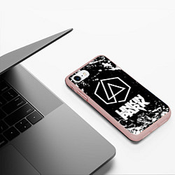 Чехол iPhone 7/8 матовый LINKIN PARK 2, цвет: 3D-светло-розовый — фото 2