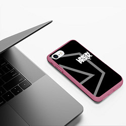 Чехол iPhone 7/8 матовый LINKIN PARK 6, цвет: 3D-малиновый — фото 2