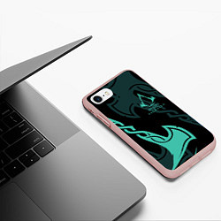 Чехол iPhone 7/8 матовый ASSASSINS CREED VALHALLA, цвет: 3D-светло-розовый — фото 2