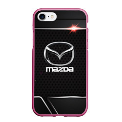 Чехол iPhone 7/8 матовый MAZDA, цвет: 3D-малиновый