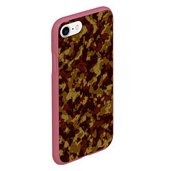 Чехол iPhone 7/8 матовый Мелкий камуфляжный узор, цвет: 3D-малиновый — фото 2