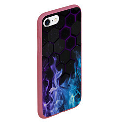 Чехол iPhone 7/8 матовый Fire, цвет: 3D-малиновый — фото 2