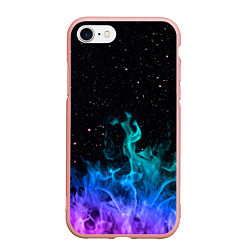 Чехол iPhone 7/8 матовый Перламутровый огонь, цвет: 3D-светло-розовый