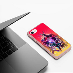 Чехол iPhone 7/8 матовый МОЯ ГЕРОЙСКАЯ АКАДЕМИЯ, цвет: 3D-светло-розовый — фото 2