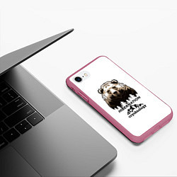 Чехол iPhone 7/8 матовый Hibernation, цвет: 3D-малиновый — фото 2