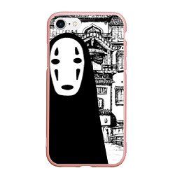 Чехол iPhone 7/8 матовый No-Face Spirited Away Ghibli, цвет: 3D-светло-розовый