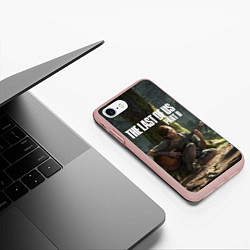 Чехол iPhone 7/8 матовый The Last of Us part 2, цвет: 3D-светло-розовый — фото 2