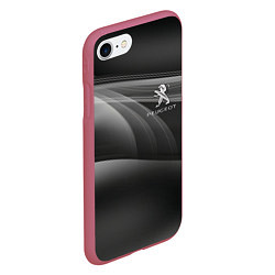 Чехол iPhone 7/8 матовый PEUGEOT, цвет: 3D-малиновый — фото 2