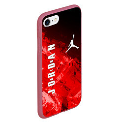 Чехол iPhone 7/8 матовый MICHAEL JORDAN AIR, цвет: 3D-малиновый — фото 2