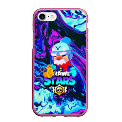 Чехол iPhone 7/8 матовый BRAWL STARS GALE, цвет: 3D-малиновый