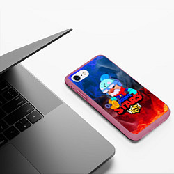 Чехол iPhone 7/8 матовый BRAWL STARS GALE, цвет: 3D-малиновый — фото 2