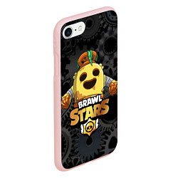 Чехол iPhone 7/8 матовый Brawl Stars Robot Spike, цвет: 3D-светло-розовый — фото 2