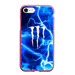 Чехол iPhone 7/8 матовый MONSTER ENERGY, цвет: 3D-малиновый