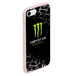 Чехол iPhone 7/8 матовый MONSTER ENERGY, цвет: 3D-светло-розовый — фото 2