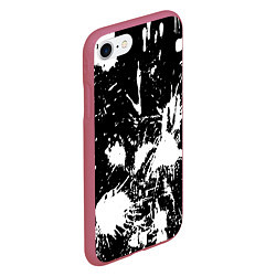 Чехол iPhone 7/8 матовый ABSTRACT, цвет: 3D-малиновый — фото 2