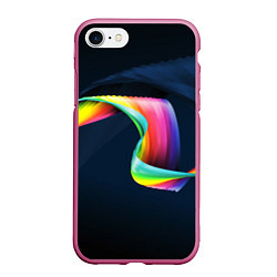 Чехол iPhone 7/8 матовый OPTICAL ABSTRACT, цвет: 3D-малиновый